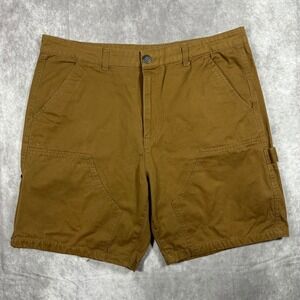 Forever 21 Ford Motor Company Men 36 Brown Canvas Utility Carpenter Work‎ Shorts